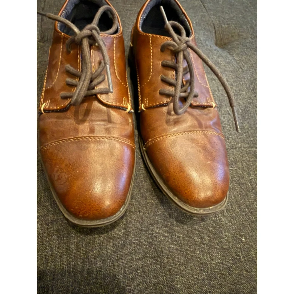 Boys American Eagle Brown Dress Shoes 13 (Little Boy)